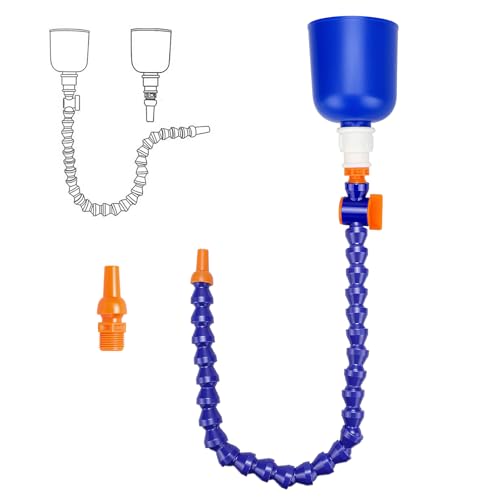 Linkstyle 27 Inch Bendable Long Funnel for Transmission Fluid with Rotary Switch for Automotive Oil Fuel Coolant
