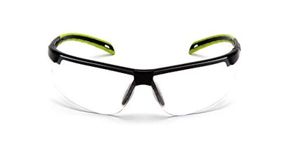 Pyramex Ever-Lite Lightweight Safety Glass Indoor/Outdoor Mirror Lens - color: Clear H2max Anti-fog Lens/ Black/Lime Frame