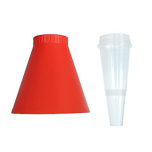 Plastic Funnel Set,No-Spill Oil Funnel,Adjustable Automotive Engine Oils Funnels Accessory with Adjustable Fixed Holder,Universal Fit for All Cars