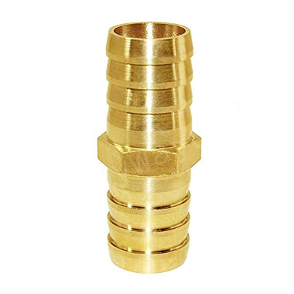 Joywayus Hose Barb 3/4" Hose ID,Hex Brass Fitting Intersection/Split Brass Water/Fuel/Air with 6 Stainless Steel Clamps(Pack of 3) - size: 0.75 Inch, style: 3PCS