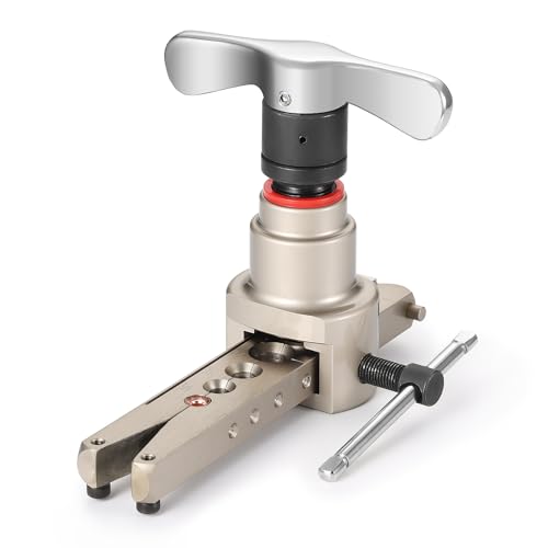 TURBRO HVAC Flaring Tool for 1/4’’ to 3/4’’ Pipes, Electric and Manual Flaring Tool, Compatible with Drills, Eccentric Cone Type for 45 Degree Single Flares, for Copper and Aluminum Pipes - size: Electric and Manual 7 Sizes Tool
