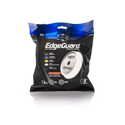 Buff and Shine - EdgeGuard Foam Buffing Pads - White - 5" Polishing and Finishing Pad - Pack of 2 - color: White, size: 5" (2 Pack)