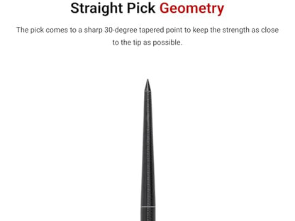 TEKTON Straight Pointed Pick (1/8 x 3 in. shank) | PNH21101 | Made in USA - style: Straight Pick