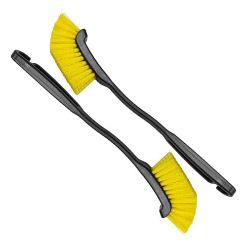 Car Wheel Cleaning Brush, Hard Bristle Automotive Tire Detailing Brushes, Multifunctional Vehicle Crevice Scrub Brush, 12'' Car Interior Washing Tool for Home (2PCS) - size: 2PCS