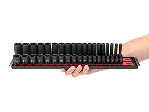 TEKTON 3/8 Inch Drive Impact Socket Set, 68-Piece | SID91219 - size: 68-Piece (1/4-1 in.)