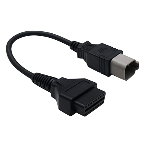 XTPTFABS 6 pin to 16pin CAN OBD2 OBDII Diagnostic Tool Cable Adapter,L:13in | Specific 6Pin Wiring for All BRP Can-Am Vehicles,Fit for ATV UTV Spyder motorcycle diagnostic port,ECU Diagnostic Function