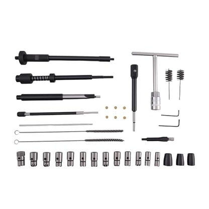 maXpeedingrods 35Pcs Diesel Injector Seat Cleaning Reamer Kit, Universal Diesel Injector Seat Cutter & Puller Tool, Complete Diesel Injector Service Kit for Common Rail Injector Seat Repair & Removal