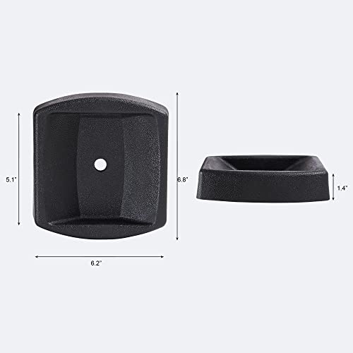 LEORAY Jack Wheel Chock, Reinforced Rubber Jack Caster Wheel Dock for Caravans and Trailers (Dual Wheel) - size: Dual Wheel