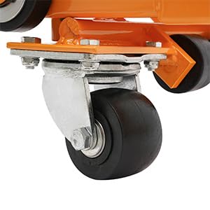 1T Hydraulic Car Wheel Dolly, Galvanized Heavy Duty Car Dolly Jack with Wheel for Vehicle Positioning & Jacking, Vehicle Positioning Jack for Moving Cars Trucks Trailers Motorcycles（Yellow）