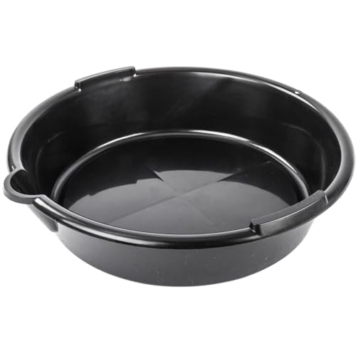 JEGS Drain Pan | 7 Quart Capacity | 13.5in.x 11in.x 4in.| Black | Plastic | For Oil, Transmission & Differential Fluid, And Coolant Collection As Well As Other Uses