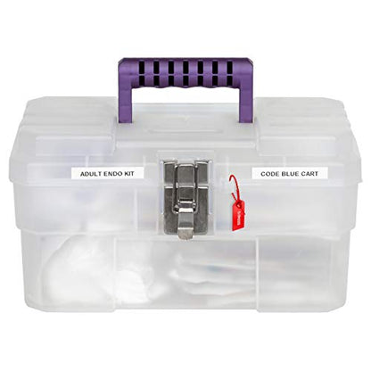 Akro-Mils 14-Inch Plastic Toolbox with Removable Tray, Steel Latch & Padlock Eye,Industrial-Grade Storage Box for Hobby Supplies, Crafts, and Tools, 14" x 8" x 8",Made in USA,Clear (09514) (Pack of 3) - size: 14-Inch x 8-Inch x 8-Inch (Pack of 3)