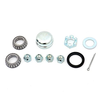 Trailer Hub Kit,4-Bolt On 4 Inch Hub Assembly, Includes (1) Square Shaft 1-1/16 Inch Straight Spindle & Bearings,Set of 2 - size: GL4853C*2