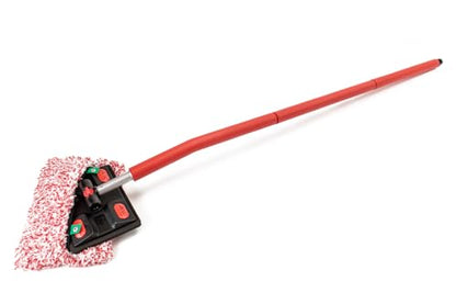 Mitt on a Stick PRO+ | Extendable Car Wash Brush, Mop, Mitt, Sponge | Red with Korean Dragon Microfiber Cover
