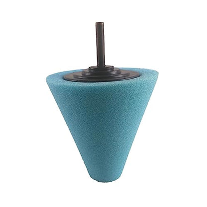 CALLARON 2pcs Cone Shaped Car Buffing Pads Wheel Hub Cleaning Tool Car Polishing Wheel - color: Bluex2pcs, size: 15*6cmx2pcs