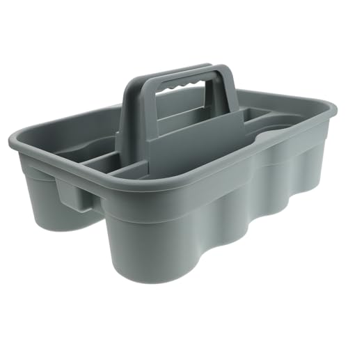 SOLUSTRE Portable Cleaning Supplies Storage Basket Handheld Organizer for Auto Detailing Durable Plastic Tote with Comfortable Handle for Home Car and Office Use