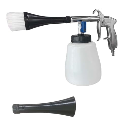 Car Cleaning Gun Kit, High-Pressure Air Blow Gun with 1L Foam Bottle, 2 Nozzles, Car Interior Cleaning Kit, Auto Detailing Spraying Washing Gun for Car Seats, Carpets (4PCS)