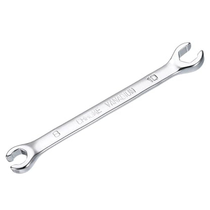 HARFINGTON Flare Nut Metric Wrench 8mm x 10mm CR-V Mirror Polished Chrome Plating Metric Wrench for DIY Hand-making Automotive Repairs and Household Maintenance - size: 8mm x 10mm