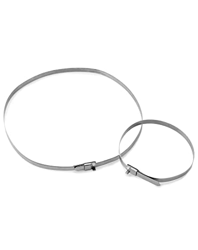 QWORK CV Boot Clamp, 20 Pack 304 Stainless Steel Universal Adjustable Drive Shaft CV Guide Clamp, 1.8" - 3.2", 1.8" - 5.6"