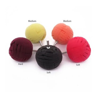 Car Polishing Foam Sponge Pad Cone Buffing Ball Waxing Kit Wheel Headlight(Spherical Blue) - color: Spherical Blue
