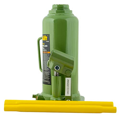 Pro-Lift Welded Bottle Jack 12 Ton - (24,000 Lbs) Capacity Hydraulic Lifting with Side Pump Two-Piece Handle