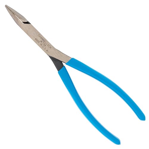 Channellock 738 8-Inch Needle Nose Long Reach Plier,High carbon Polished steel, CHANNELLOCK BLUE grips - style: Needle Nose