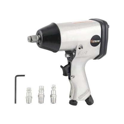 Hoteche 1/2-Inch Air Impact Wrench Kit, 243 ft-lb Max Torque Pneumatic Impact Gun, High Speed Lug Nut Remover, Rocking Dog Mechanism, Includes 3Pcs Sockets for Auto Repair & Tire Maintenance - size: 1/2-Inch 240Ft-Lbs