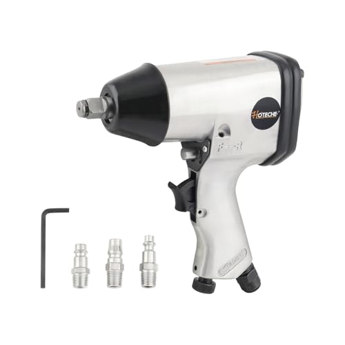 Hoteche 1/2-Inch Air Impact Wrench Kit, 243 ft-lb Max Torque Pneumatic Impact Gun, High Speed Lug Nut Remover, Rocking Dog Mechanism, Includes 3Pcs Sockets for Auto Repair & Tire Maintenance - size: 1/2-Inch 240Ft-Lbs