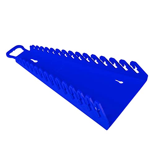 Ernst Manufacturing 5155 15-Wrenches Reverse Gripper Portable Wrench Organizer - Durable Flexible Grip, Easy Wrench Removal, Holds 1/4" to 1 1/8" & 6-20 mm, Blue - color: Blue, size: 15 Tool, style: Reverse