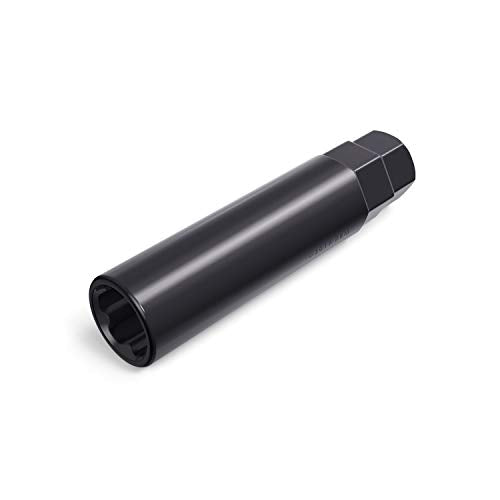 StanceMagic 6 Spline Lug Nut Socket Key, 17.6mm ID, 20.5mm Thin Wall Tuner Key for Aftermarket Wheel Locks, 19mm 3/4" 21mm 13/16" Hex, Cold Forged Steel for 12x1.5, 12x1.25, 1/2-20 Spline Nuts, Black - color: Black, size: Small 6-Spline