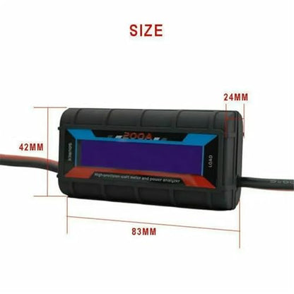 200A LCD Digital High-Precision Amp Watt Meter RC Battery Solar Power Analyser'