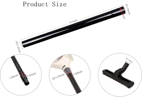 4Pcs 1.25 Inch Vacuum Extension Wands, 14.5 Inch Long, 1 1/4" Plastic Wand Pipe for Replacement Vacuum Cleaner Extension Pipe Tubes - size: 4 Pack