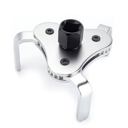 vvag Adjustable Oil Filter Wrench Tool, 3 Jaw 2 Way Oil Filter Remover for 2.5-4.5 Inch, Universal Oil Filter Tool Compatible with Toyota/Trucks/Cars, Automotive Filter Removal Wrench