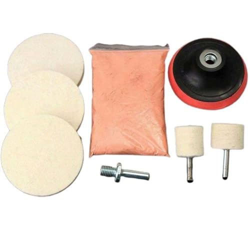 120g Oxido de Cerio para Pulir Vidrios, Cerium Oxide Glass Polishing Kit for Windshield Scratch Removal, Glass Scratch Repair, Restore Clarity on Car Windshields, Windows and Mirrors