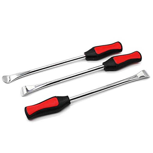 Shkalacar Steel Tire Spoons Tool Set, Tire Tools Rim Protector, Valve Tool, Spoon Tyre Lever Changing Tool Tire Removal Repair Tools with Rim Protectors Valve Cores