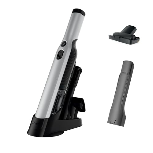 Shark WANDVAC Cordless Hand Vac, Lightweight, Versatile and Portable at 1.4 lbs., Powerful Suction, Charging Dock, One-Touch Empty, NEW Furfins Tool & Crevice Tool for Pet & Home, Gray, WV201WH - color: White