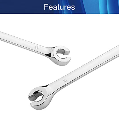 Double-ended Nut Wrench 9x11mm Flare Nut Wrench for Removing or Replacing Nuts on Fuel Brake or Air Conditioning Lines 1 Pcs - size: 9x11mm 1pcs
