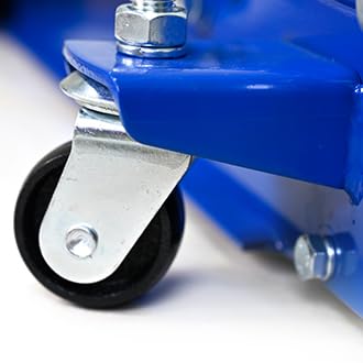 3-Ton Aluminum Steel Floor Jack Low-Profile Dual-Piston Pump 3.1-18.7in Lift Range 6600lb Capacity Blue for Garage Use - color: Blue