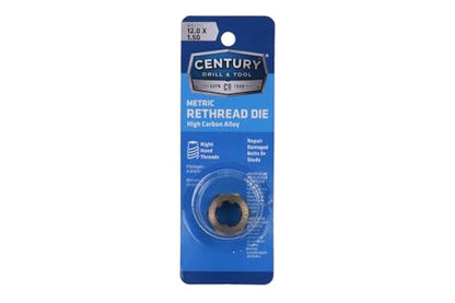 Century Drill & Tool, 92711, 12.0X1.50,Rethreading Die,Tool Set, Thread Repair - size: 12.0 X 1.50