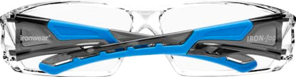 Ironwear 3085 Safety Glasses Anti-Fog ANSI Z87 Compliant with UVA and UVB Protection - color: Blue,clear