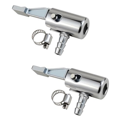 1/4" Lock On All Metal Air Chuck, Portable Tire Inflator Nozzle Adapter with Barb Connector, Mini Air Compressor Hose End with Adjustable Clamp for Hose Repair (4PCS) - size: 4PCS