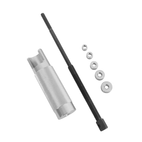 MOTO4U Piston Pin Puller, Plungers Remover Tool Heavy Duty Wrist Pin Puller-Short Skirt Piston Tool with 5 Adapters Piston Bolts (11mm, 13mm, 16mm, 19mm, 22mm) for Small Engine Repairs in Sliver - color: Sliver
