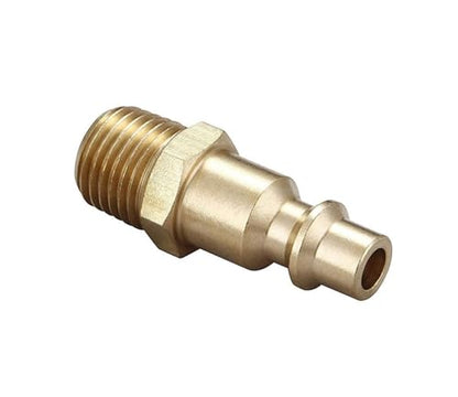 Brass 1/4-Inch NPT Male Air Hose Quick Connect Adapter | Industrial, Air Coupler and Plug Kit, Air Compressor Fittings, 10pcs (Male NPT) - size: Male Plug 10 Piece Kit