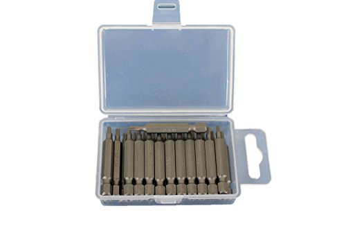 TEMO 25 pc T10 Torx 6 Point Impact Ready 2 Inch Length Screwdriver Insert Bits Hex Shank with Quick Release Slot - size: T10 2"
