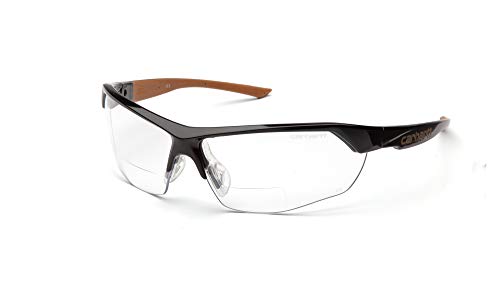 Carhartt-CHB1110DT Braswell Anti-Fog Safety Glasses Eye Protection, Black Frame, Clear Lens - color: Clear Anti-fog Lens 1.5 Diopters/ Black Frame