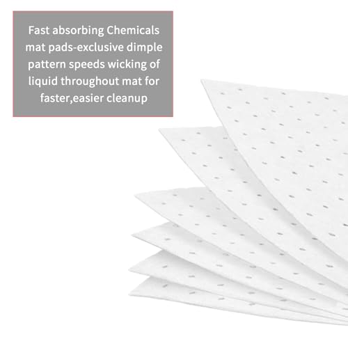 Oil Absorbent Pads Sheets 10 x 13 inch, Waterproof Anti-Slip Speedy Dry Absorbent Mat, Oil Change Pads for Under Car & Motorcycle, Liquid Spill Mat for Garage Floor Workbench & Driveway (30 PCS)