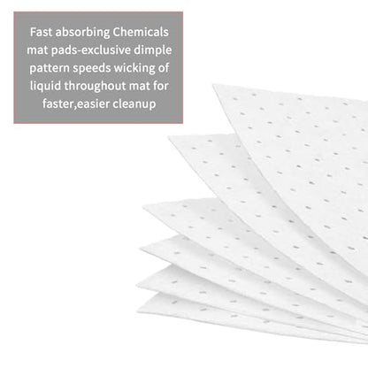 Oil Absorbent Pads Sheets 10 x 13 inch, Waterproof Anti-Slip Speedy Dry Absorbent Mat, Oil Change Pads for Under Car & Motorcycle, Liquid Spill Mat for Garage Floor Workbench & Driveway (30 PCS)