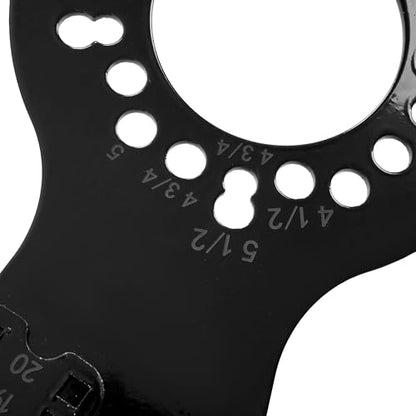 Wheel Fitment Tool Simulator Tire/Rim Size Measuring Mockup Tool | Fit 14 to 22" Wheel Diameters and 7 to 17" Wheel Widths, 5-Lug Wheel Bolt Pattern Steel Powder Coated