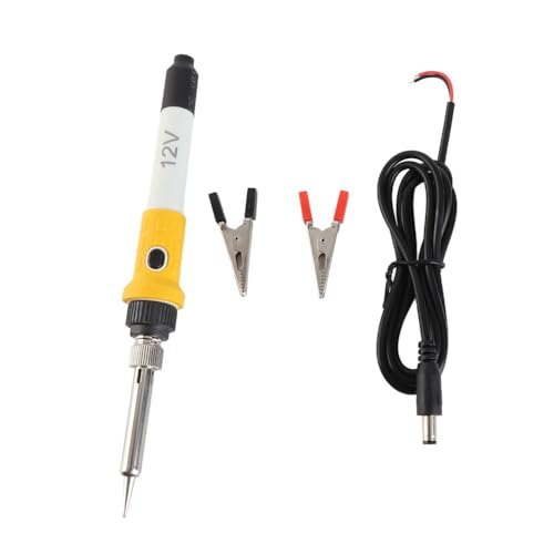 12V 60W Portable Soldering Iron - Portable Car Powered Soldering Iron for Auto Wiring Repair, Ceramic Heating Core with Heat Insulated Handle