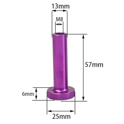 Aluminum Alloy Bike Fork Damper Removal Tool Lower Leg Extractor for FOX 32 34 36 38 40 Shock Absorber Side Spring Side Maintenance Repair Kit Purple(A 57mm*M8) - size: A 57mm*M8