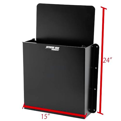 Extreme Max 5001.6325 Wall-Mount Aluminum Floor Jack Holder - Black - color: Black